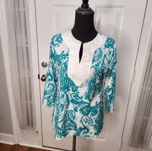 Lauren Ralph Lauren Abstract Blouse  Size Medium‎